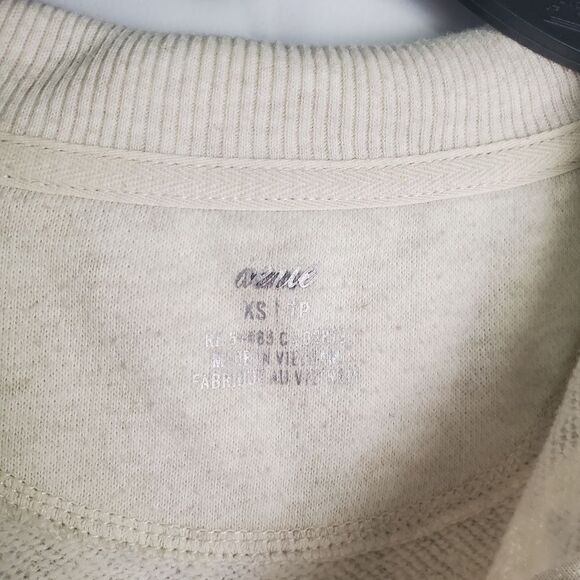 Aerie Cream Leopard Print 3/4 Zip Sweatshirt Size XS - Picture 7 of 10